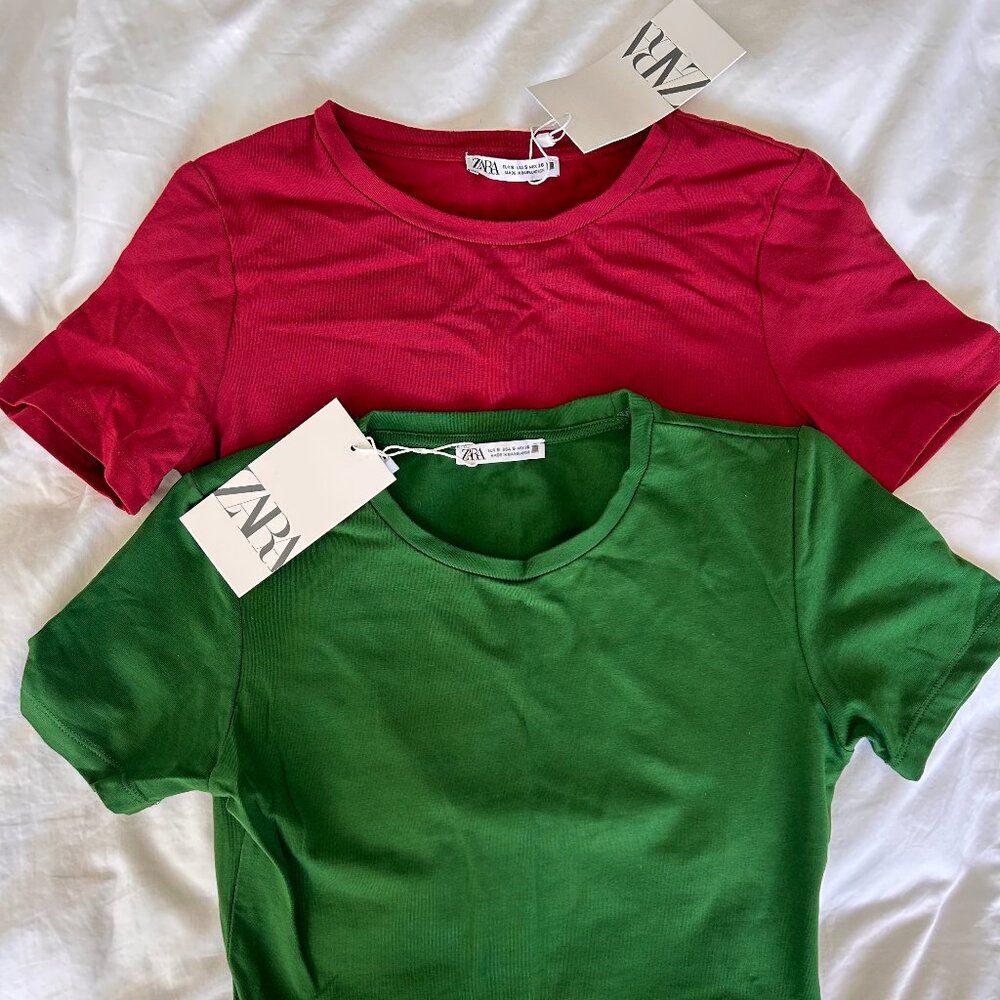 Zara cropped baby tshirts
